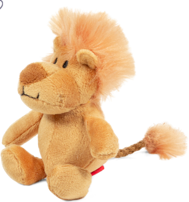 Игрушка для собак Лев с пищалкой 10см, серия PLUSH FRIENDZ, GiGwi