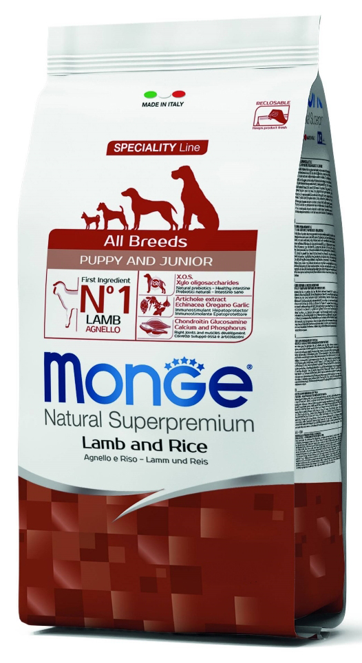 Корм Монж МИНИ ЩЕНКИ Ягненок, рисом и картофелем для собак 800 г