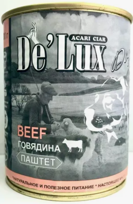 Консерва Acari ciar De Lux Beef Говядина для собак: ПАШТЕТ 400 г