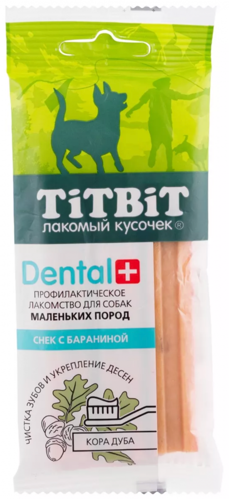 Лакомство для собак Titbit Dental+ Снек с бараниной для собак маленьких пород