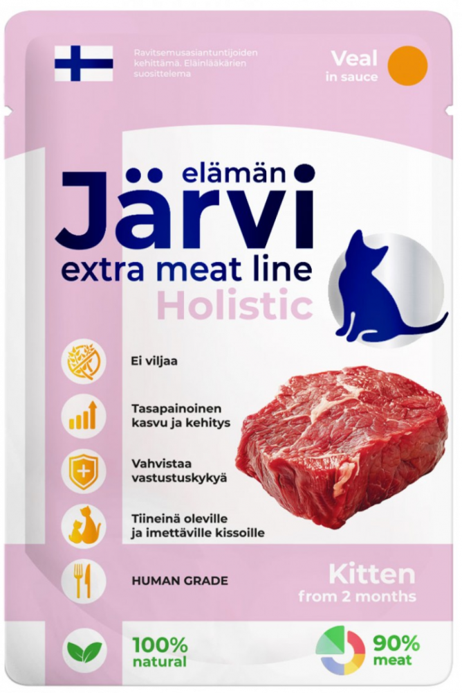 Консерва Jarvi Экстра Мит Котята Телятина (пауч) чувствительное пищеварение для котят 85 г: СОУС
