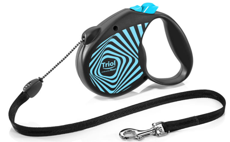 Поводок-рулетка для собак Flexi Life Geometry Blue S 5м до 12кг, трос