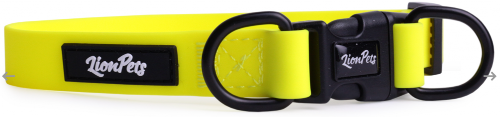 Ошейник из биотана LionPets с пластиковой пряжкой LPO-00530-7 (Жёлтый) (Размер XL обхват шеи 40-65 см, ширина 2,5 см)