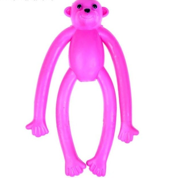 Игрушка для собак &laquo;Обезьяна&raquo; с пищалкой, 19.5 см, силикон, красная