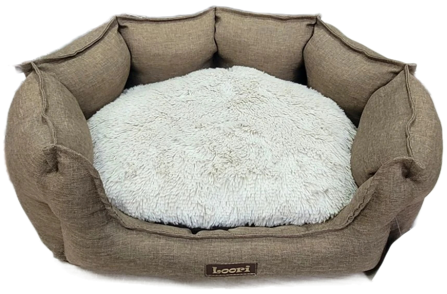 10666 Лежанка Loori "Лидер" коричневая 58*45*22 4645841106663