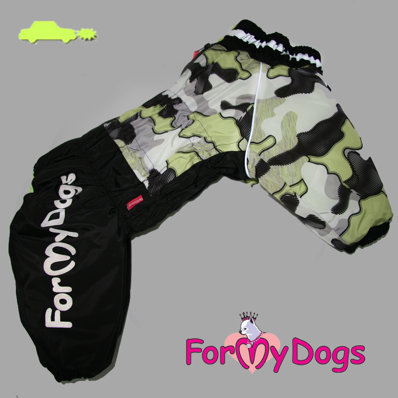 ForMyDogs Комбинезон ТЕПЛЫЙ черно-желтый камуфляж для мальчиков A3 40*60см