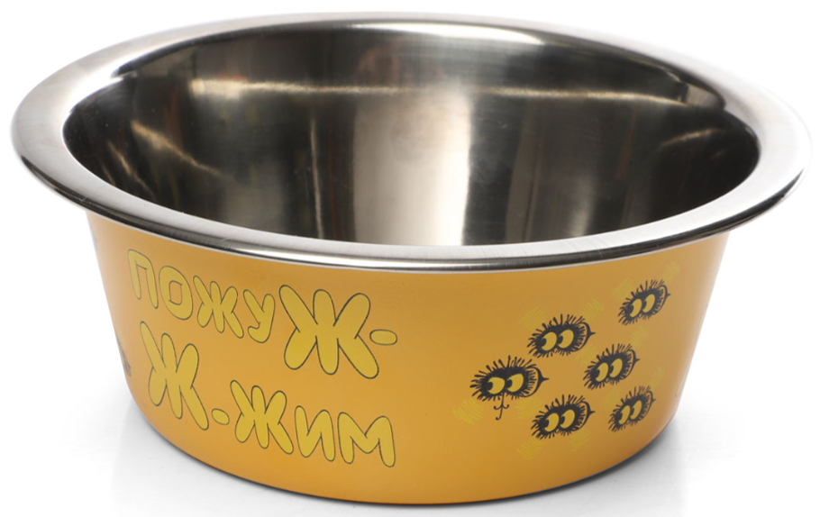 Triol СОЮЗМУЛЬТФИЛЬМ Миска для животных металлическая двойная на подставке "Пожужжим", 2*0.24л