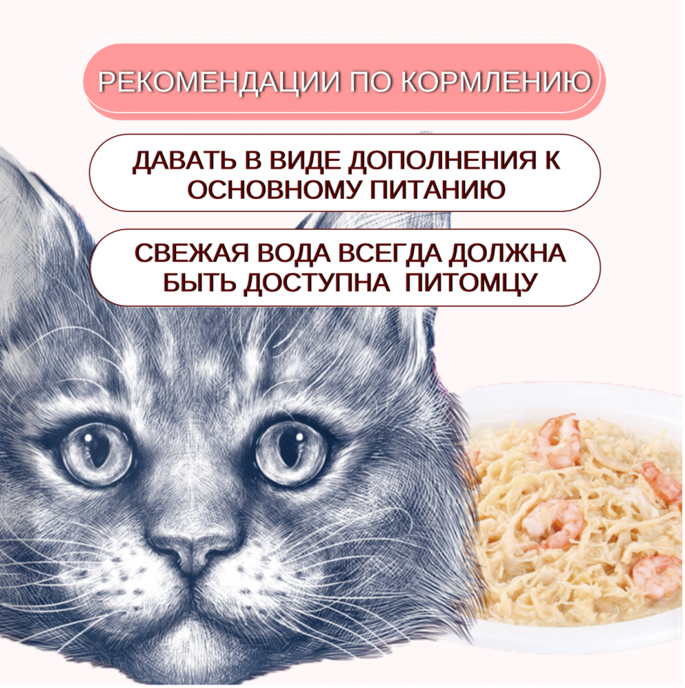 Wanpy Cat Пауч для кошек из курицы и креветок 85 г
