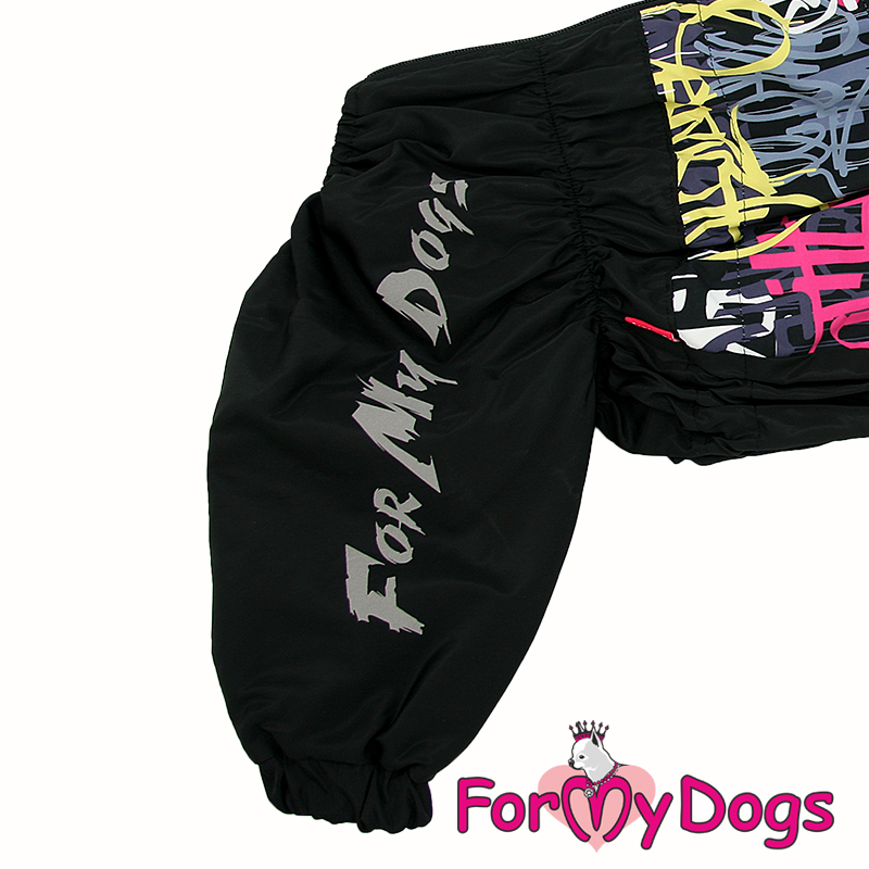 ForMyDogs Комбинезон ДОЖДЕВИК для собак черный для мальчиков  А3 40*60 см
