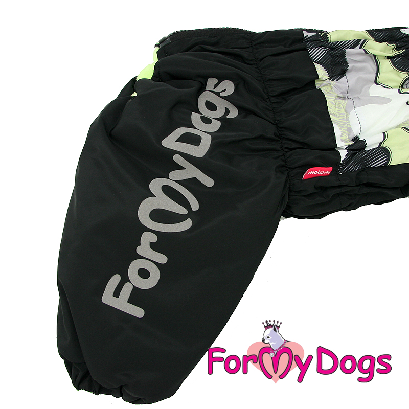 ForMyDogs Комбинезон ТЕПЛЫЙ черно-желтый камуфляж для мальчиков A3 40*60см