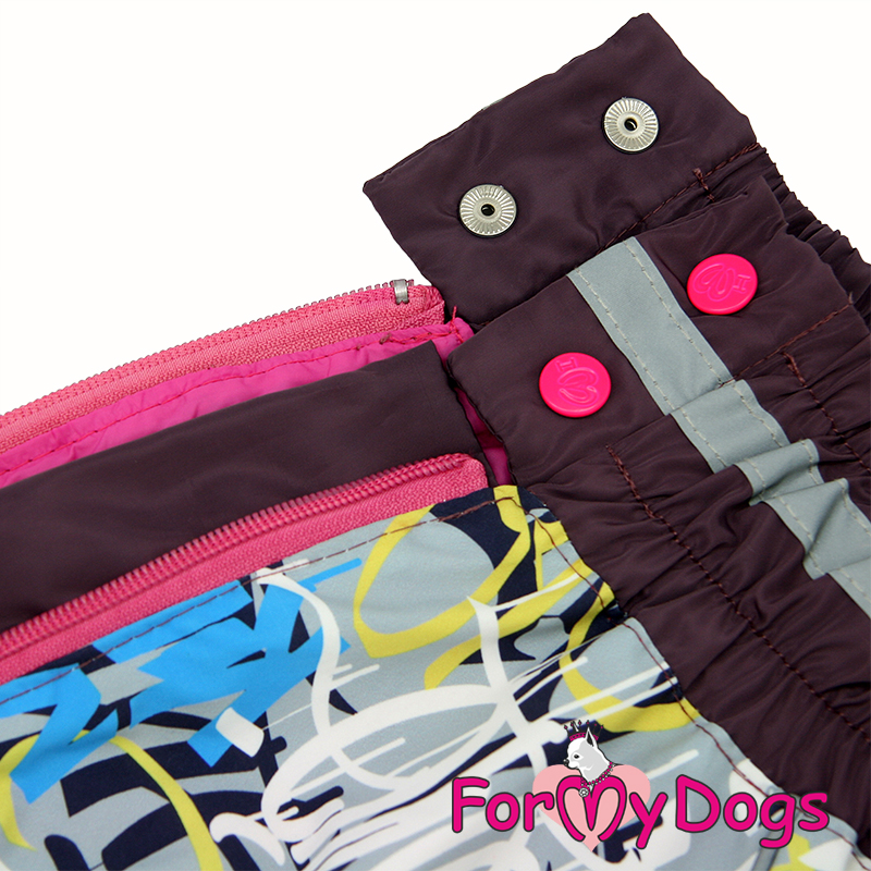 ForMyDogs Комбинезон ДОЖДЕВИК фиолетовый для девочек  В2 45*75 см